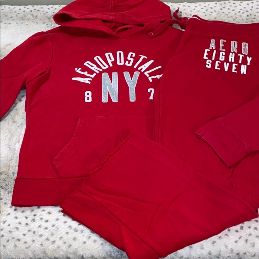 🔴 Red Aeropostale sweatsuit